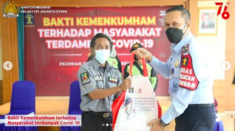 Kantor Imigrasi Kelas I TPI Jakarta Utara Gelar Kumham Peduli, Kumham Berbagi